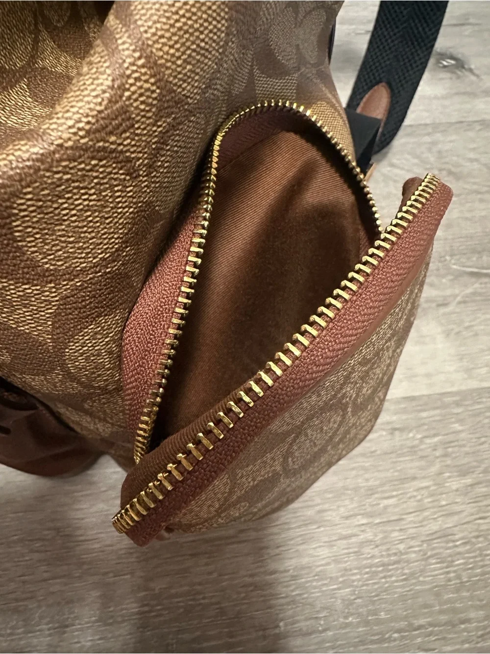 Coach Baby Backpack in Signature Canvas, Style CZ187 in Gold/Brown/Walnut